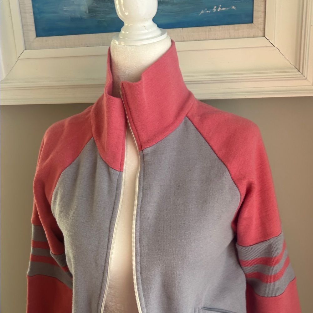 Vintage 80s Protour Gray Track Varsity Sweatshirt Jacket - Picture 3 of 10